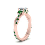 Load image into Gallery viewer, three-stone-twisted-princess-cut-vine-diamond-ring-with-emerald-in-rose-gold-FDENS3301PRRGEMGR-NL-RG.jpg
