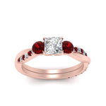 Load image into Gallery viewer, three-stone-twisted-princess-cut-vine-diamond-ring-with-ruby-in-rose-gold-FDENS3301PRRGRUDR-NL-RG.jpg

