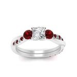 Load image into Gallery viewer, three-stone-twisted-princess-cut-vine-diamond-ring-with-ruby-in-white-gold-FDENS3301PRRGRUDR-NL-WG.jpg
