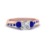 Load image into Gallery viewer, three-stone-twisted-princess-cut-vine-diamond-ring-with-sapphire-in-rose-gold-FDENS3301PRRGSABL-NL-RG.jpg
