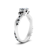 Load image into Gallery viewer, three-stone-twisted-princess-cut-vine-ring-with-black-diamond-in-white-gold-FDENS3301PRRGBLACK-NL-WG.jpg
