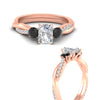 Load image into Gallery viewer, three-stone-twisted-radiant-cut-vine-black-diamond-engagement-ring-in-rose-gold-fdens3301rargblackangle3-nl-rg.jpg