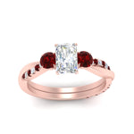 Load image into Gallery viewer, Three Stone Radiant Cut Twisted Vine Ring
