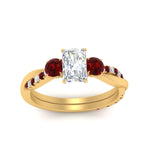 Load image into Gallery viewer, Three Stone Radiant Cut Twisted Vine Ring
