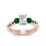 Load image into Gallery viewer, three-stone-twisted-radiant-cut-vine-diamond-ring-with-emerald-in-rose-gold-FDENS3301RARGEMGR-NL-RG.jpg
