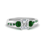 Load image into Gallery viewer, three-stone-twisted-radiant-cut-vine-diamond-ring-with-emerald-in-white-gold-FDENS3301RARGEMGR-NL-WG.jpg
