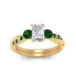 Load image into Gallery viewer, three-stone-twisted-radiant-cut-vine-diamond-ring-with-emerald-in-yellow-gold-FDENS3301RARGEMGR-NL-YG.jpg
