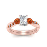 Load image into Gallery viewer, three-stone-twisted-radiant-cut-vine-diamond-ring-with-orange-sapphire-in-rose-gold-FDENS3301RARGSAOR-NL-RG.jpg

