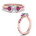 Load image into Gallery viewer, three-stone-twisted-radiant-cut-vine-diamond-ring-with-pink-sapphire-in-rose-gold-FDENS3301RARGSADRPI-NL-RG.jpg
