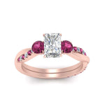 Load image into Gallery viewer, three-stone-twisted-radiant-cut-vine-diamond-ring-with-pink-sapphire-in-rose-gold-FDENS3301RARGSADRPI-NL-RG.jpg
