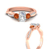 Load image into Gallery viewer, three-stone-twisted-radiant-cut-vine-orange-sapphire-engagement-ring-in-rose-gold-fdens3301rargsaorangle3-nl-rg.jpg