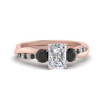 Load image into Gallery viewer, three-stone-twisted-radiant-cut-vine-ring-with-black-diamond-in-rose-gold-FDENS3301RARGBLACK-NL-RG.jpg
