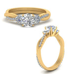 Load image into Gallery viewer, three-stone-twisted-round-cut-vine-diamond-ring-in-yellow-gold-FDENS3301ROR-NL-YG.jpg