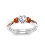 Load image into Gallery viewer, three-stone-twisted-round-cut-vine-diamond-ring-with-orange-sapphire-in-white-gold-FDENS3301RORGSAOR-NL-WG.jpg