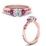 Load image into Gallery viewer, three-stone-twisted-round-cut-vine-diamond-ring-with-pink-sapphire-in-rose-gold-FDENS3301RORGSADRPI-NL-RG.jpg