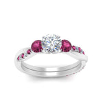 Load image into Gallery viewer, three-stone-twisted-round-cut-vine-diamond-ring-with-pink-sapphire-in-white-gold-FDENS3301RORGSADRPI-NL-WG.jpg