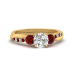 Load image into Gallery viewer, three-stone-twisted-round-cut-vine-diamond-ring-with-ruby-in-yellow-gold-FDENS3301RORGRUDR-NL-YG.jpg