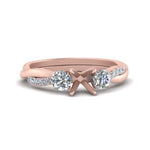 Load image into Gallery viewer, three-stone-twisted-semi-mount-vine-diamond-ring-in-rose-gold-FDENS3301SMR-NL-RG.jpg
