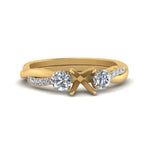 Load image into Gallery viewer, three-stone-twisted-semi-mount-vine-diamond-ring-in-yellow-gold-FDENS3301SMR-NL-YG.jpg

