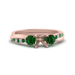 Load image into Gallery viewer, three-stone-twisted-semi-mount-vine-diamond-ring-with-emerald-in-rose-gold-FDENS3301SMRGEMGR-NL-RG.jpg

