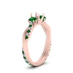 Load image into Gallery viewer, three-stone-twisted-semi-mount-vine-diamond-ring-with-emerald-in-rose-gold-FDENS3301SMRGEMGR-NL-RG.jpg
