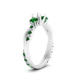 Load image into Gallery viewer, three-stone-twisted-semi-mount-vine-diamond-ring-with-emerald-in-white-gold-FDENS3301SMRGEMGR-NL-WG.jpg
