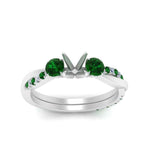 Load image into Gallery viewer, three-stone-twisted-semi-mount-vine-diamond-ring-with-emerald-in-white-gold-FDENS3301SMRGEMGR-NL-WG.jpg
