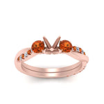 Load image into Gallery viewer, three-stone-twisted-semi-mount-vine-diamond-ring-with-orange-sapphire-in-rose-gold-FDENS3301SMRGSAOR-NL-RG.jpg
