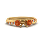 Load image into Gallery viewer, three-stone-twisted-semi-mount-vine-diamond-ring-with-orange-sapphire-in-yellow-gold-FDENS3301SMRGSAOR-NL-YG.jpg
