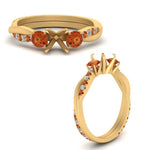 Load image into Gallery viewer, three-stone-twisted-semi-mount-vine-diamond-ring-with-orange-sapphire-in-yellow-gold-FDENS3301SMRGSAOR-NL-YG.jpg
