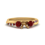Load image into Gallery viewer, three-stone-twisted-semi-mount-vine-diamond-ring-with-ruby-in-yellow-gold-FDENS3301SMRGRUDR-NL-YG.jpg
