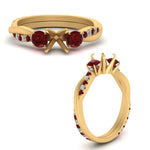 Load image into Gallery viewer, three-stone-twisted-semi-mount-vine-diamond-ring-with-ruby-in-yellow-gold-FDENS3301SMRGRUDR-NL-YG.jpg
