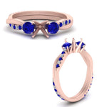 Load image into Gallery viewer, three-stone-twisted-semi-mount-vine-diamond-ring-with-sapphire-in-rose-gold-FDENS3301SMRGSABL-NL-RG.jpg
