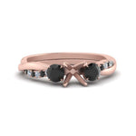 Load image into Gallery viewer, three-stone-twisted-semi-mount-vine-ring-with-black-diamond-in-rose-gold-FDENS3301SMRGBLACK-NL-RG.jpg
