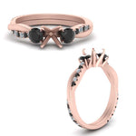 Load image into Gallery viewer, three-stone-twisted-semi-mount-vine-ring-with-black-diamond-in-rose-gold-FDENS3301SMRGBLACK-NL-RG.jpg
