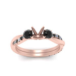 Load image into Gallery viewer, three-stone-twisted-semi-mount-vine-ring-with-black-diamond-in-rose-gold-FDENS3301SMRGBLACK-NL-RG.jpg
