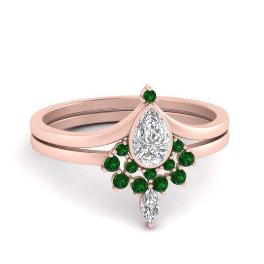 tiara-pear-bezel-emerald-wedding-ring-set-in-rose-gold-FD1046PEGEMGR-NL-RG?v=1761911422