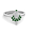 Load image into Gallery viewer, tiara-pear-bezel-emerald-wedding-ring-set-in-white-gold-FD1046PEGEMGR-NL-WG?v=1761911422