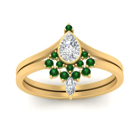tiara-pear-bezel-emerald-wedding-ring-set-in-yellow-gold-FD1046PEGEMGRANGLE5-NL-YG?v=1761911422