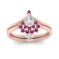 Thumbnail 9 - tiara-pear-bezel-pink-sapphire-wedding-ring-set-in-rose-gold-FD1046PEGSADRPIANGLE5-NL-RG?v=1761911422