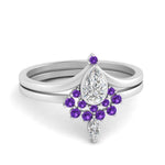 Load image into Gallery viewer, tiara-pear-bezel-purple-topaz-wedding-ring-set-in-white-gold-FD1046PEGVITO-NL-WG_96f033d3-9c01-4196-99f8-980fd7bec2c4?v=1761911441
