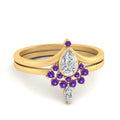 Thumbnail 92 - tiara-pear-bezel-purple-topaz-wedding-ring-set-in-yellow-gold-FD1046PEGVITO-NL-YG?v=1761911422