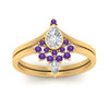Load image into Gallery viewer, tiara-pear-bezel-purple-topaz-wedding-ring-set-in-yellow-gold-FD1046PEGVITOANGLE5-NL-YG?v=1761911422