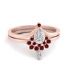 Load image into Gallery viewer, tiara-pear-bezel-ruby-wedding-ring-set-in-rose-gold-FD1046PEGRUDR-NL-RG?v=1761911422