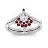Load image into Gallery viewer, tiara-pear-bezel-ruby-wedding-ring-set-in-white-gold-FD1046PEGRUDRANGLE5-NL-WG?v=1761911422