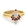 Load image into Gallery viewer, tiara-pear-bezel-ruby-wedding-ring-set-in-yellow-gold-FD1046PEGRUDR-NL-YG?v=1761911422