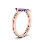Load image into Gallery viewer, Tiara Pear Bezel Wedding Ring Set
