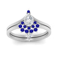 Thumbnail 40 - tiara-pear-bezel-sapphire-wedding-ring-set-in-white-gold-FD1046PEGSABLANGLE5-NL-WG?v=1761911422
