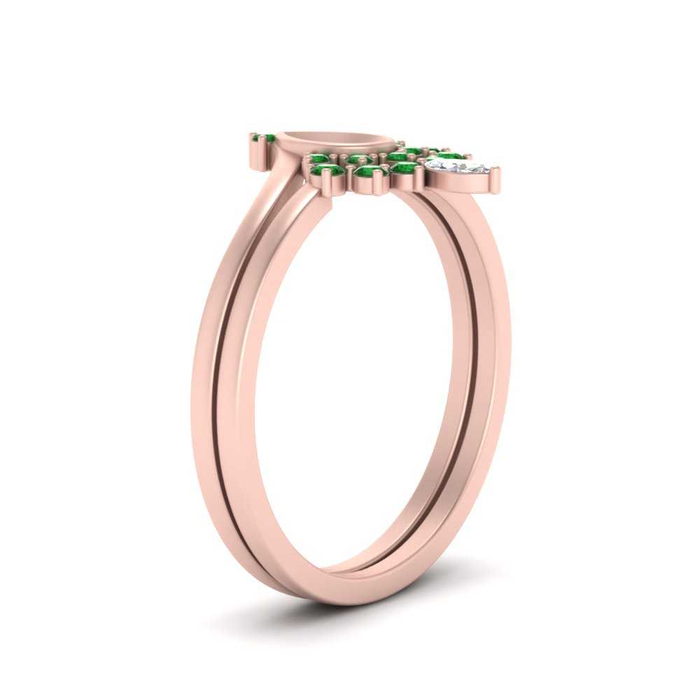 tiara-semi-mount-bezel-emerald-wedding-ring-set-in-rose-gold-FD1046SMGEMGRANGLE2-NL-RG?v=1757575017