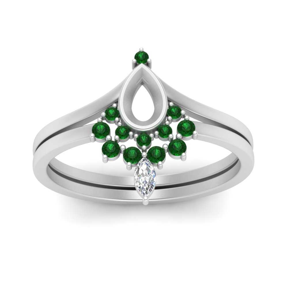 tiara-semi-mount-bezel-emerald-wedding-ring-set-in-white-gold-FD1046SMGEMGRANGLE5-NL-WG?v=1757575017